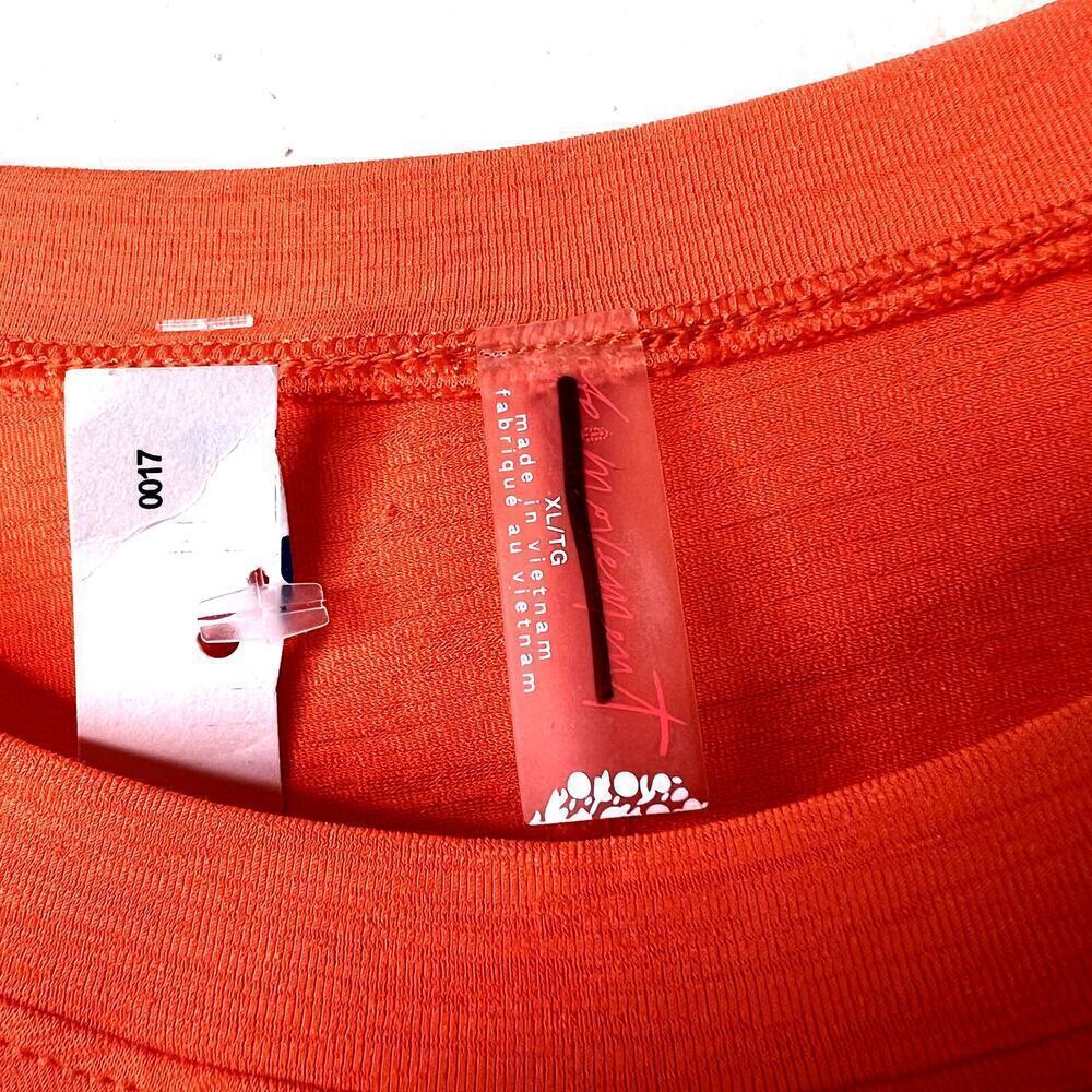 Free People Movement Tempo Long Sleeve Tee Orange XL Thumbholes Loose Flowy NEW - Picture 4 of 9